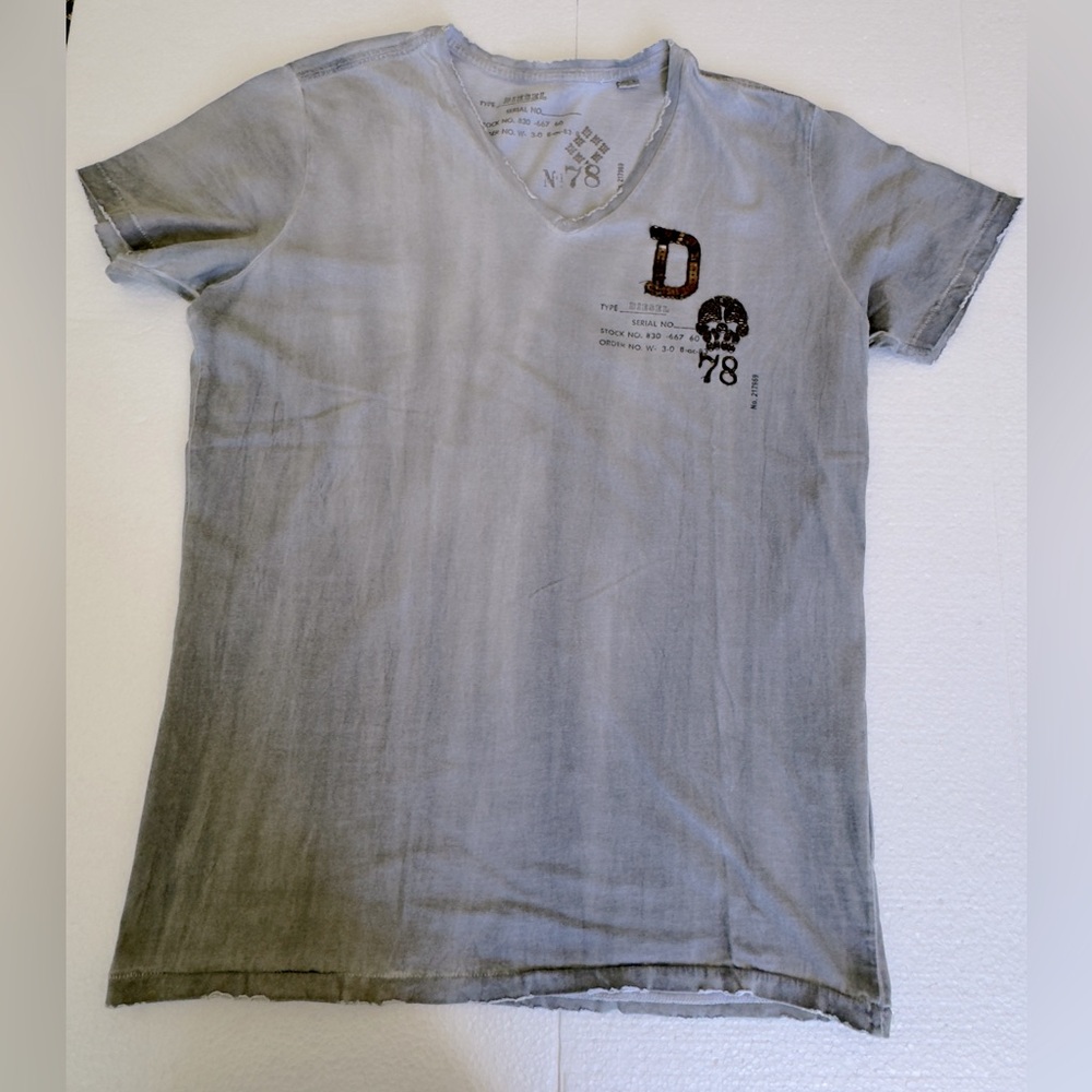 DIESEL Gray Graphic Men's Shirt